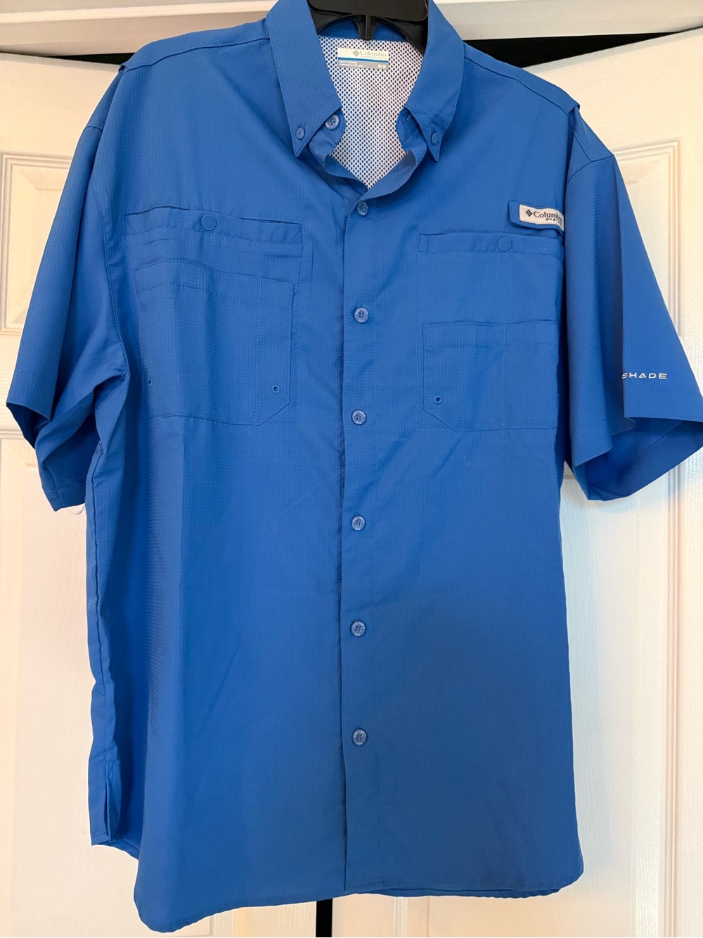 Columbia Men's Short Sleeve Performance Button-Down Shirt - Royal Blue